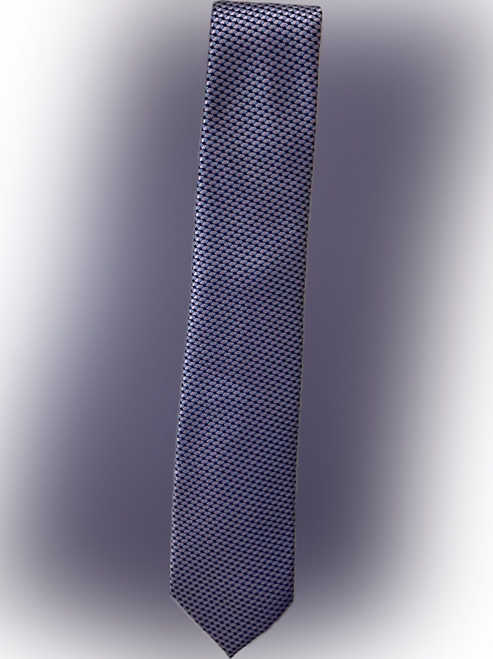 Perry Ellis Blue and Lavender Woven Geometric Tie
